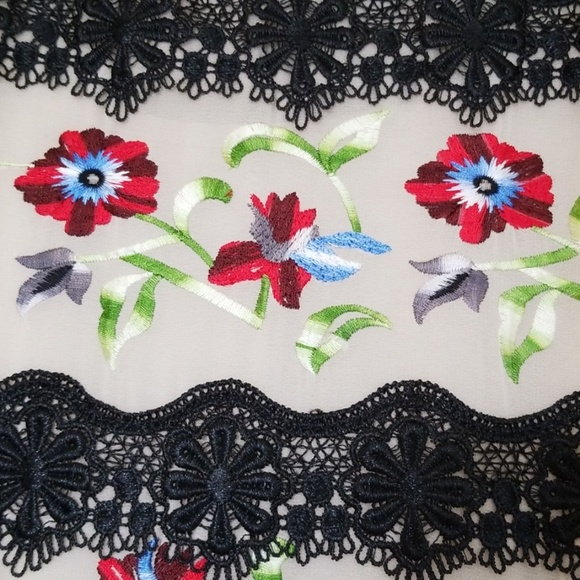 Modcloth Sheer Lace Embroidered Midi Dress - Picture 3 of 8